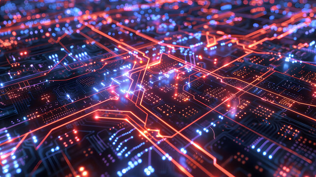 A close-up view of binary code flowing like light stream