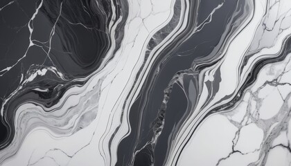 Elegant marble gradient background with black and white swirling patterns
