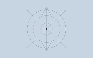 Fototapeta premium Centered geometric design. Abstract art depicting focus, precision, and target achievement. Clean lines symbolize accuracy.