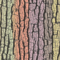 Fototapeta premium Rainbow Bottomland Oak Tree Bark Hunting Camo, Seamless Camouflage Pattern Texture