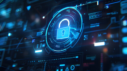 A futuristic computer screen displaying a digital signing