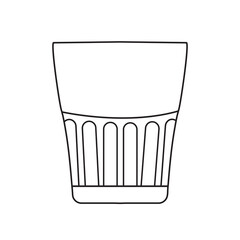 Old fashioned glass vector icon on a white background