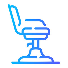 barber chair Line Gradient Icon