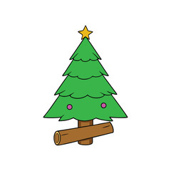 A Christmas tree is a festive evergreen, adorned with lights, ornaments, and a star or angel on top, symbolizing holiday cheer and family gatherings.