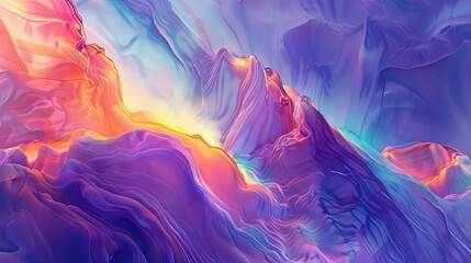Abstract fluid shapes blending in vibrant hues, ideal for backgrounds