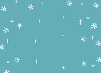 シンプルな雪の結晶の背景イラスト