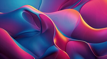 Obraz premium Abstract fluid shapes blending in vibrant hues, ideal for backgrounds