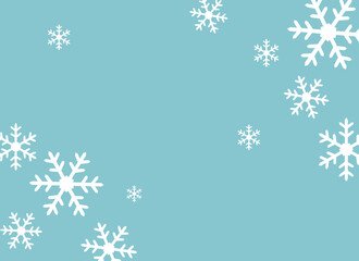 シンプルな雪の結晶の背景イラスト