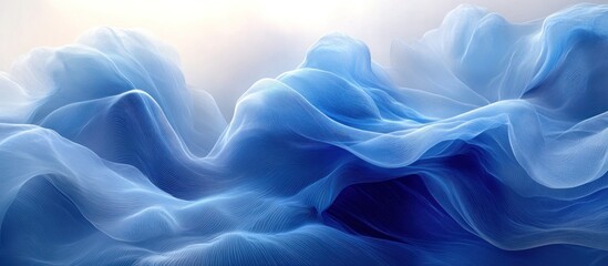 Obraz premium Abstract Blue Fabric Waves