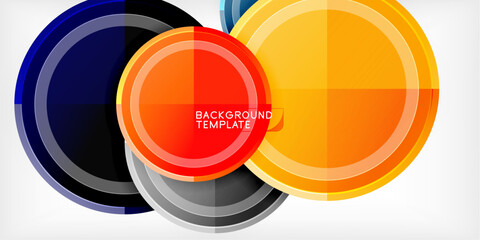 Fototapeta premium Minimal geometric abstract background. Circle triangle design