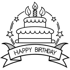 birthday cake with candles