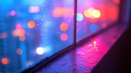 apartment, close up, focus on, copy space, vivid colors, double exposure silhouette with highrise balcony view