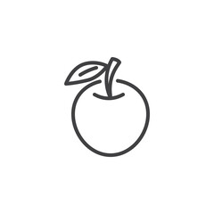 Apple fruit line icon