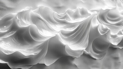 Fototapeta premium Whipped Cream Abstract: A Symphony of Curves and Light