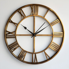 old clock isolated on white