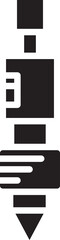 Pen Glyph Icon Illustration