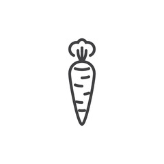 Carrot vegetable line icon