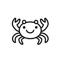 Cute and Cheerful Cartoon Crab Design for Kids, Playful Ocean Character for Educational Materials, Children's Decor, and Fun Illustrations for Various Projects