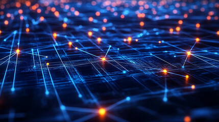 Visualizing blockchain technology data flow digital network graphic illustration virtual environment abstract concept