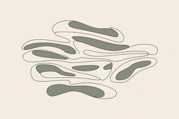 Abstract organic shapes art. Serene minimalist artwork.  Evokes feelings of calm and natural flow.  Subtle elegance.