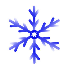 Snowflake icon. Symbol of snow. Winter design element vector illustration.