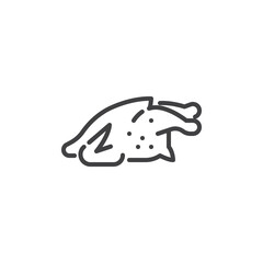 Fresh poultry line icon
