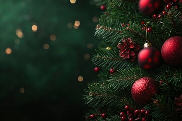 Obraz premium Christmas Backgroud With Christmas Decoration. 