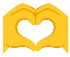 Heart hands emoji