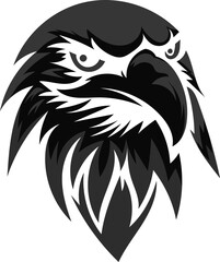 Eagle head flat vector logo illustration