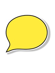 Yellow baloon chat for design