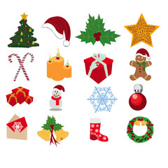 set of chritsman elements vector
chritsmas elements vectors