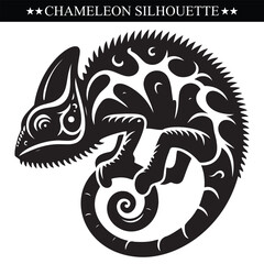 Chameleon silhouette vector illustration design