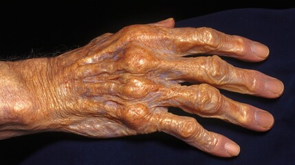 Elderly Hand with Fine Details and Textures