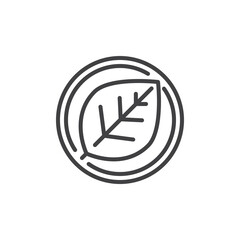 Leafy greens line icon