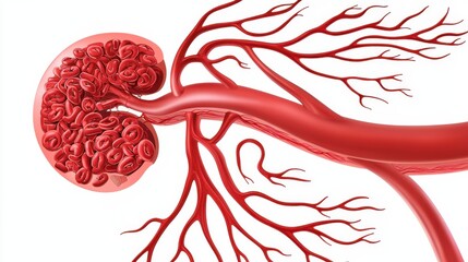 Fototapeta premium Detailed Illustration of Human Blood Circulation System