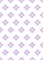 seamless pattern with purple pink flower