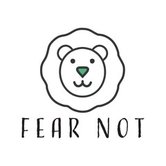 Naklejka premium Fear Not, Biblical Phrase, Christian typography for banner, poster, photo overlay, apparel design