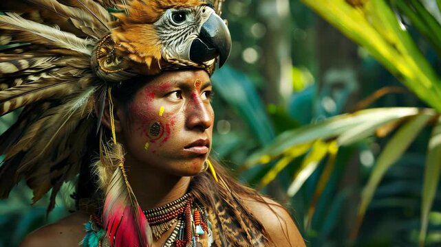Mayan culture: video presenting spiritual wisdom, traditional garments, ancient artistry, unity, reflecting essence of resilience, indigenous legacy, cultural pride, shared beliefs in Mayan society.