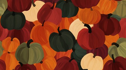 Vibrant Autumn Pumpkin Patch: A Colorful Harvest
