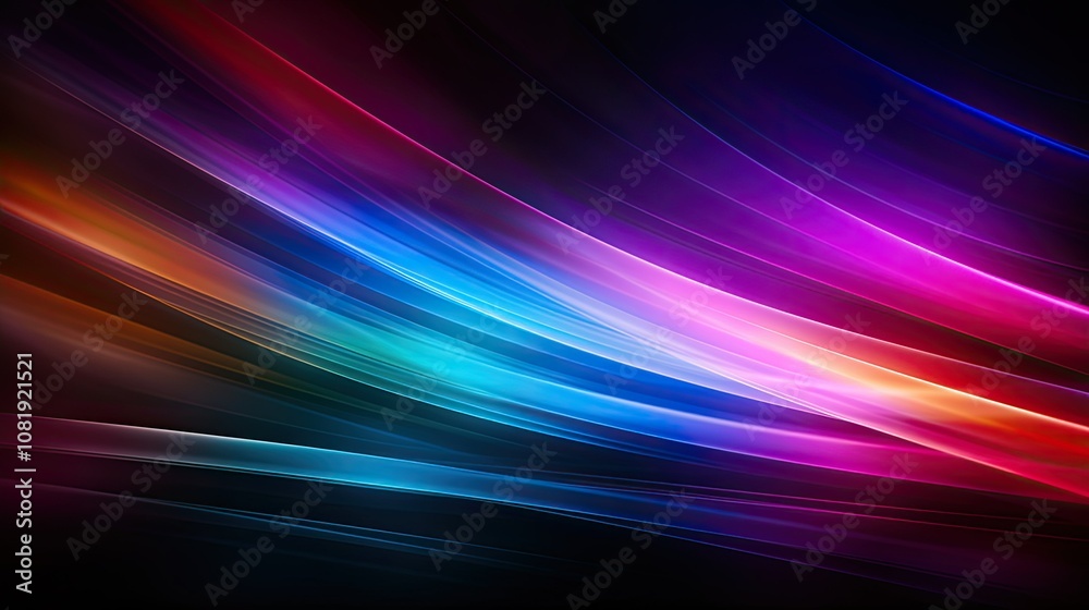 Poster abstract glowing background with vibrant streaks of light and color