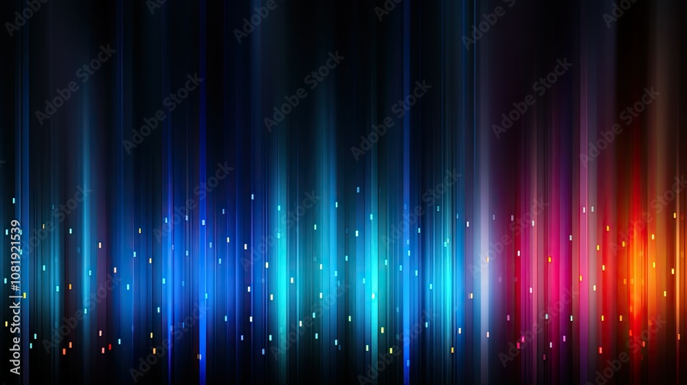 Poster abstract glowing background with vibrant streaks of light and color