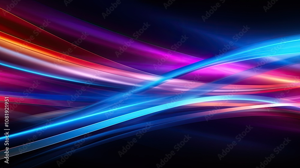 Aufkleber abstract glowing background with vibrant streaks of light and color