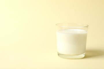 Glass of milk on the table