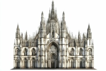Fototapeta premium Ornate cathedral with tall spires.