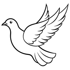 dove of peace vector illustration with white background