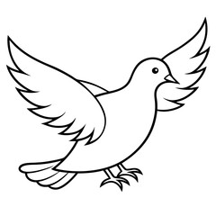 dove of peace vector illustration with white background