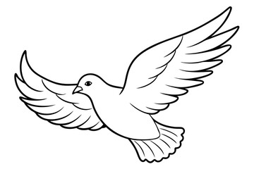 dove of peace vector illustration with white background