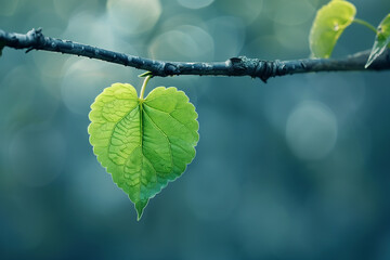 Heart shaped leaves