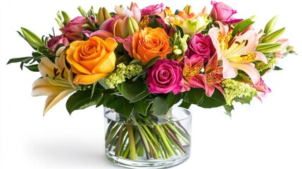 Fresh and Colorful Flower Bouquet Arrangement