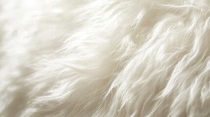 Delicate White Wool Texture Close-Up Photography